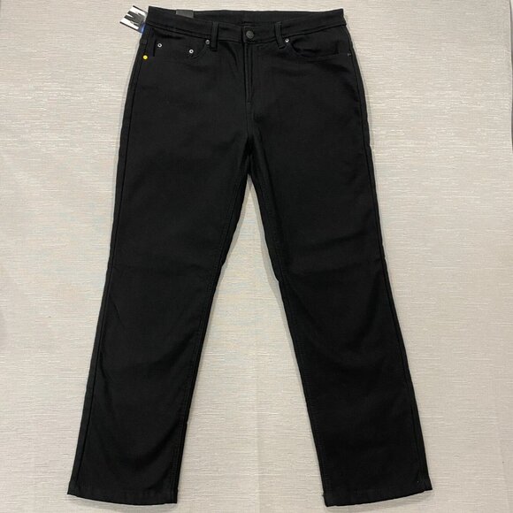 CAT Caterpillar Work Pants Mens 36 x 32 Black Canvas Fleece Lined Insulated - Picture 2 of 12